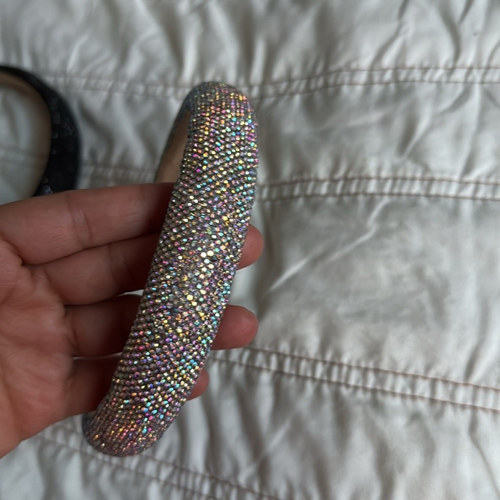 2pcs Rhinestone Headbands Women Sparkly Bling Headbands Black and Multicolor - Picture 9 of 13